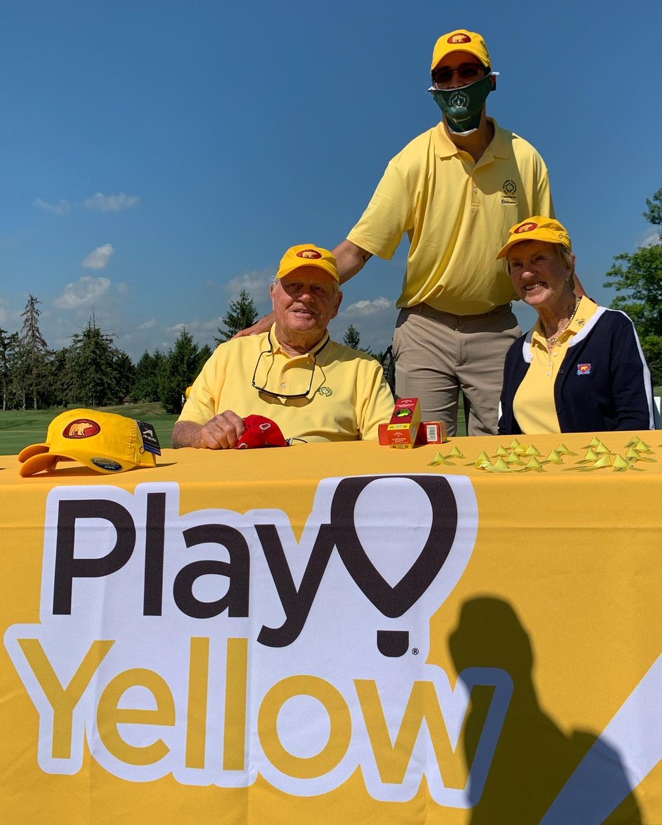 jacknicklaus's tweet photo. It’s “Play Yellow Sunday” at @MemorialGolf, and launch of “Play Yellow Family Golf Day.” Having your support means the world to our family, because getting behind @PlayYellow4Kids means you're supporting children and families in need through a @CMNHospitals in your community! https://t.co/wEHvYxSQQH