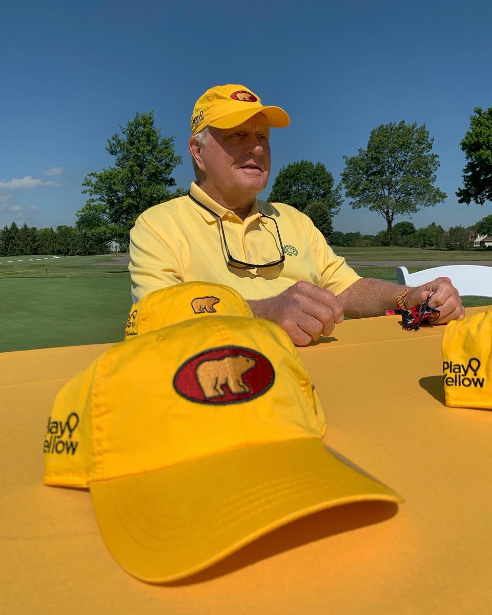 jacknicklaus's tweet photo. It’s “Play Yellow Sunday” at @MemorialGolf, and launch of “Play Yellow Family Golf Day.” Having your support means the world to our family, because getting behind @PlayYellow4Kids means you're supporting children and families in need through a @CMNHospitals in your community! https://t.co/wEHvYxSQQH