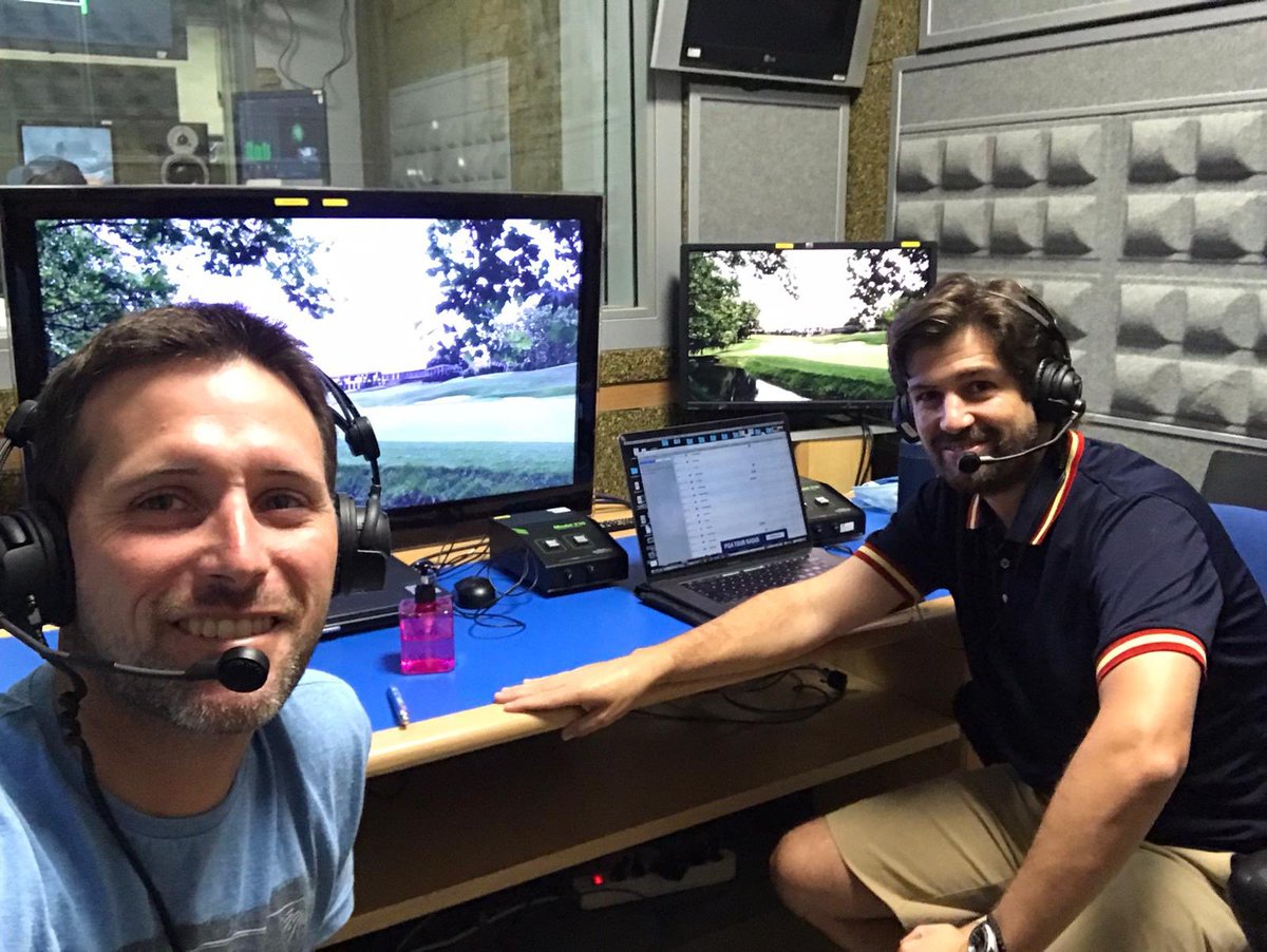 hugocostagolf's tweet photo. Seis horas por delante de transmisión para @GolfChannelLA en un día que podría ser histórico para el golf. La victoria de @JonRahmpga le convertiría en número uno del mundo, el segundo español tras Seve, 30 años después. #GoRahmbo https://t.co/BmduGRx9yZ