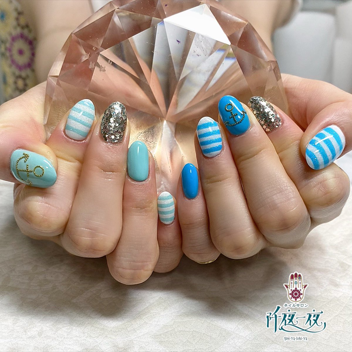 Keiko 六本木個室ネイルサロン 痛ネイル V Twitter マリンネイル マリンネイル ボーダーネイル 夏ネイル ビーチネイル アシメネイル アシンメトリーネイル