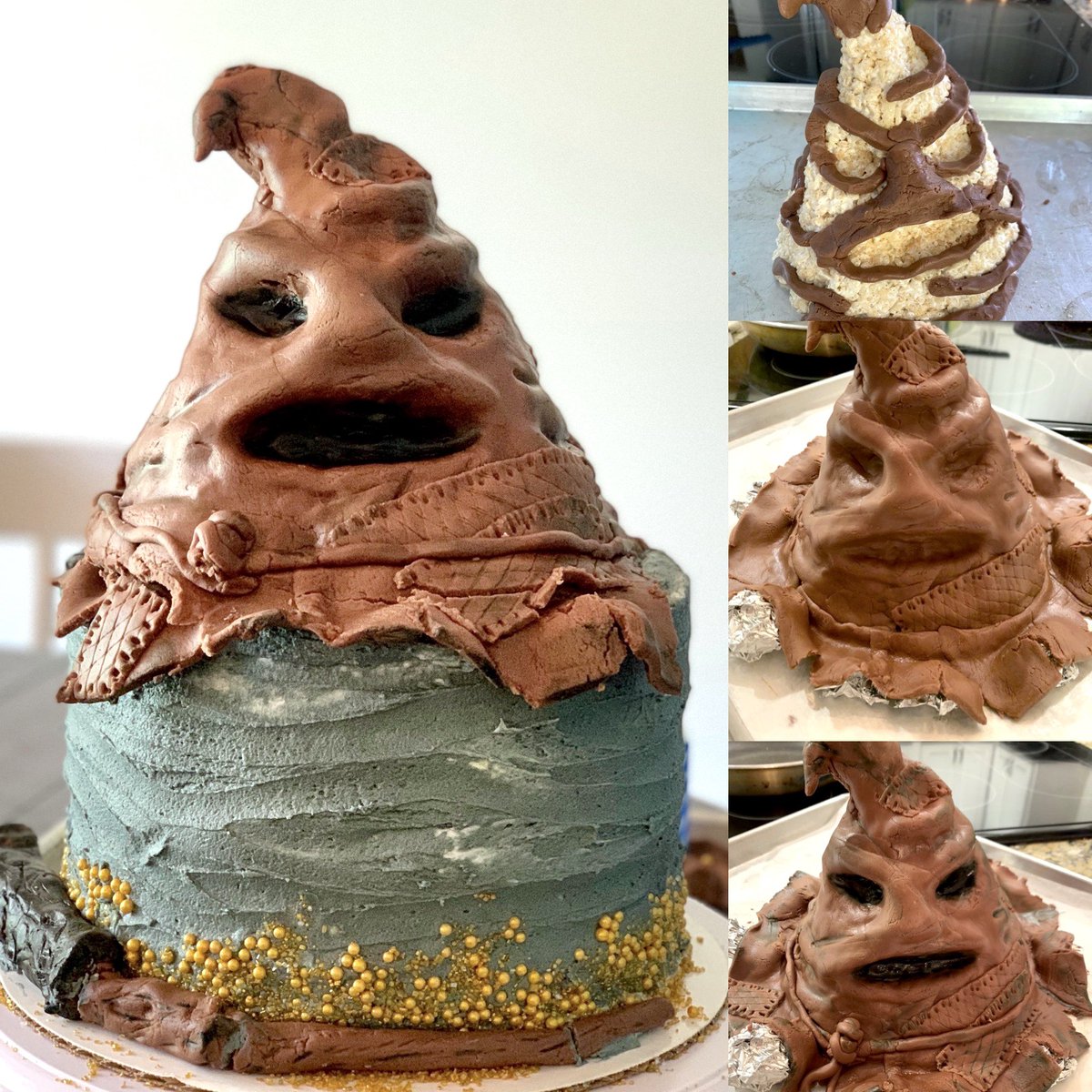 jagculinary's tweet photo. The little Jags are a year older! They requested a Harry Potter cake. It was so fun to make! #theyloveharrypotter #sortinghatcake #happybirthday https://t.co/QbbzpomoNP