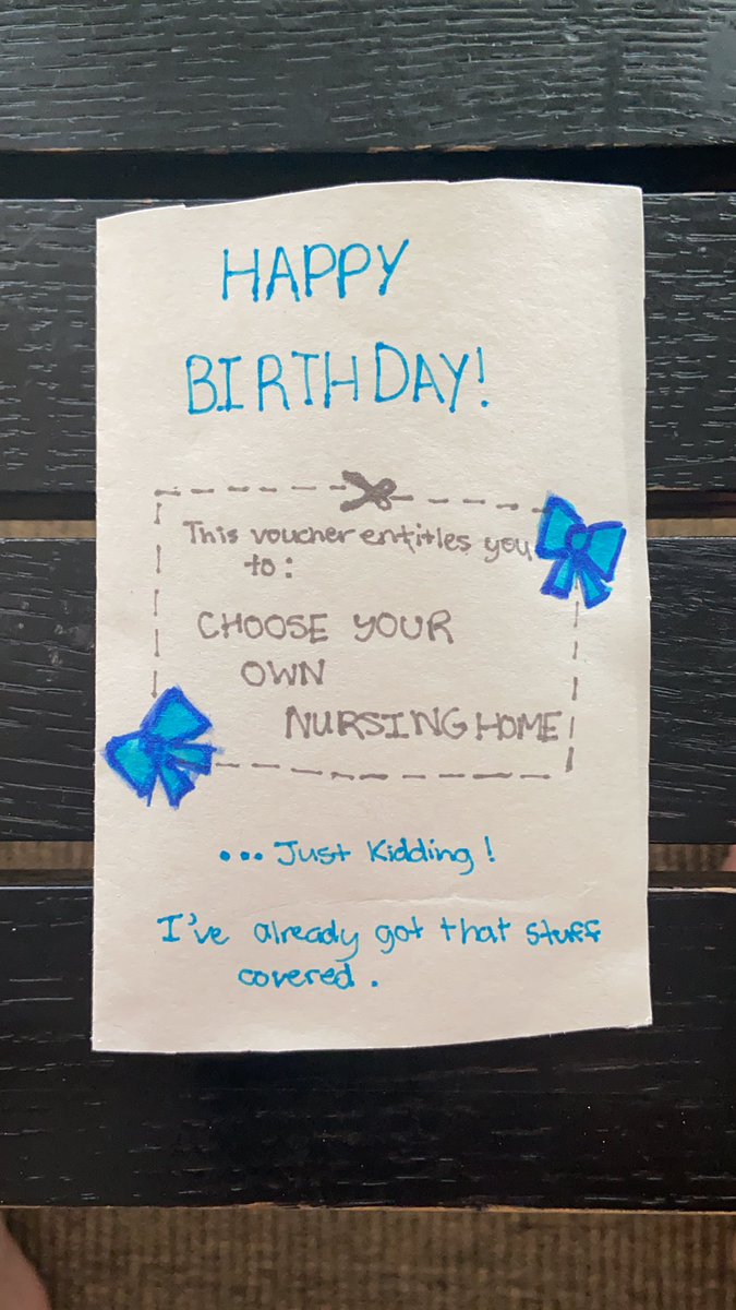 dr_keogh's tweet photo. When your 13 yr old gives you the exact same card you would have given your own parents. 😂#twopeasinapod
#oldbutnotthatold https://t.co/vMuPdEHRhH