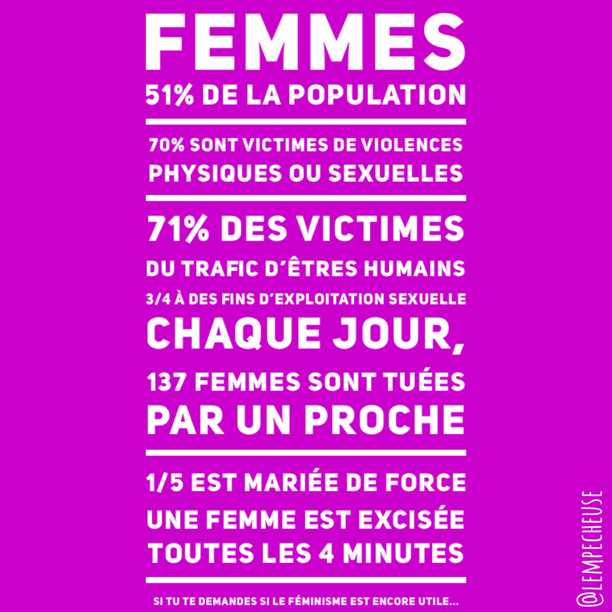 Lempecheuse's tweet photo. Être femme #feminisme https://t.co/8N7AVTNMnn
