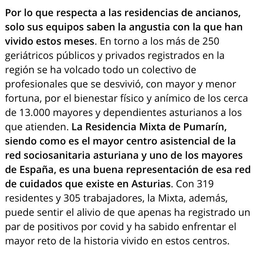 anamarsu's tweet image. Asturian@s del mes, en la @lanuevaespana 
Junto con los compañeros sanitarios, reconocimiento al #cuidado dado en todos los entornos de convivencia compartida. Ahora y siempre. 
👉#LaMixta y todas las residencias de mayores.
#ERAAsturias 
#confort #cariño #profesionalidad