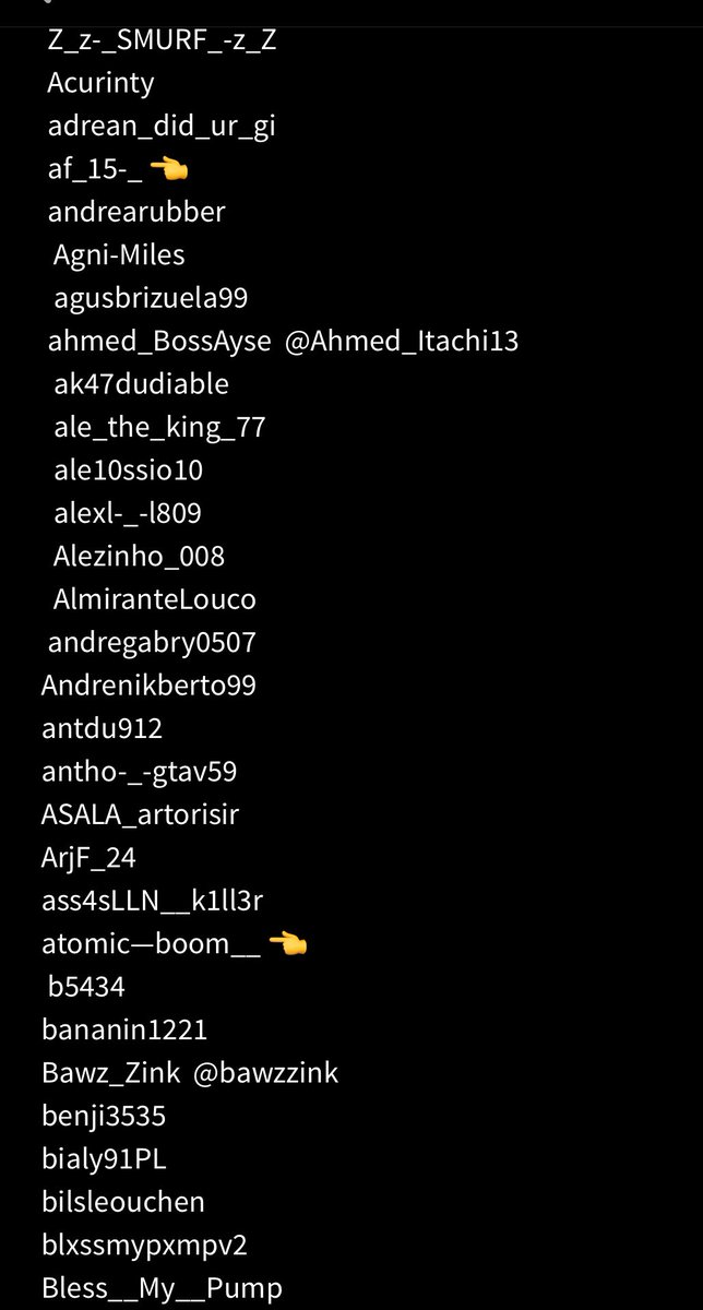 blacklistedGTA's tweet photo. Updated: 07-19-2020
-If you know any of this players drop twitter account on comment .
-Rest of the list on comment .
- COPY &amp; PASTE available here: 👇 https://t.co/qmBVrUsN5A https://t.co/HUV9enJTzw