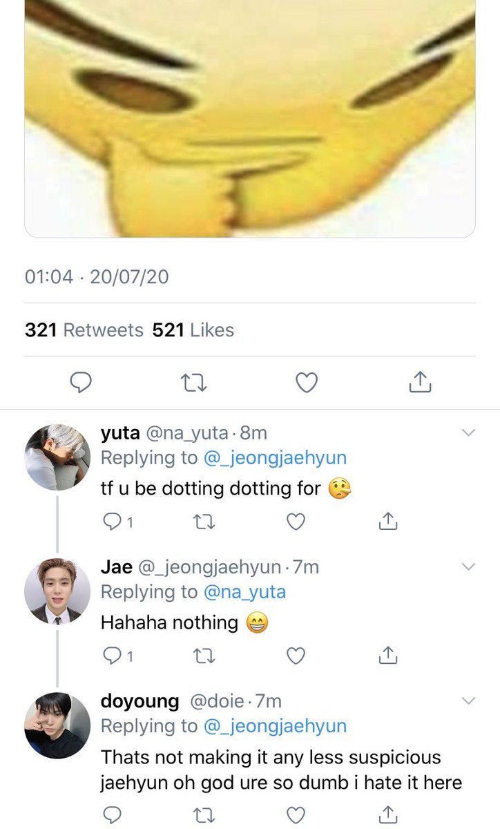thinking? Again jaehyun? A fucking gain?