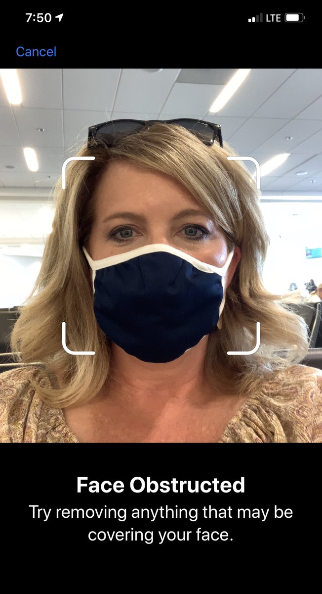 lesleymichelle7's tweet photo. Sooooo, @Apple , I’m trying to add another Face ID and...this...is...a problem.  😷🙄 https://t.co/xyiY8EkUlg