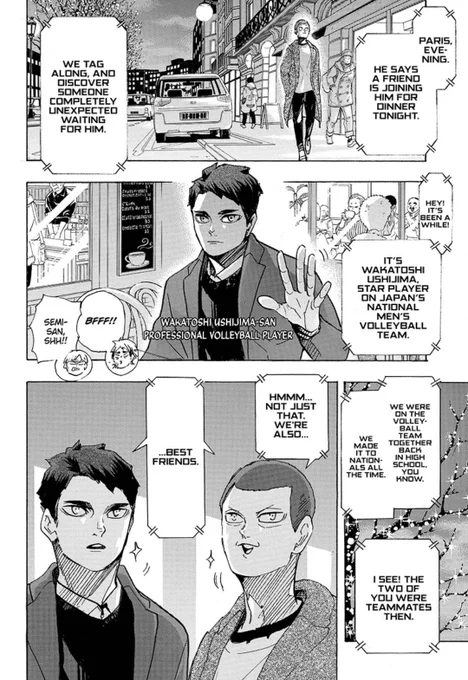 you call yourself a best friend but are you willing to go to paris just to join your friend for dinner. ofc you can't because you're broke and you're not ushijima 