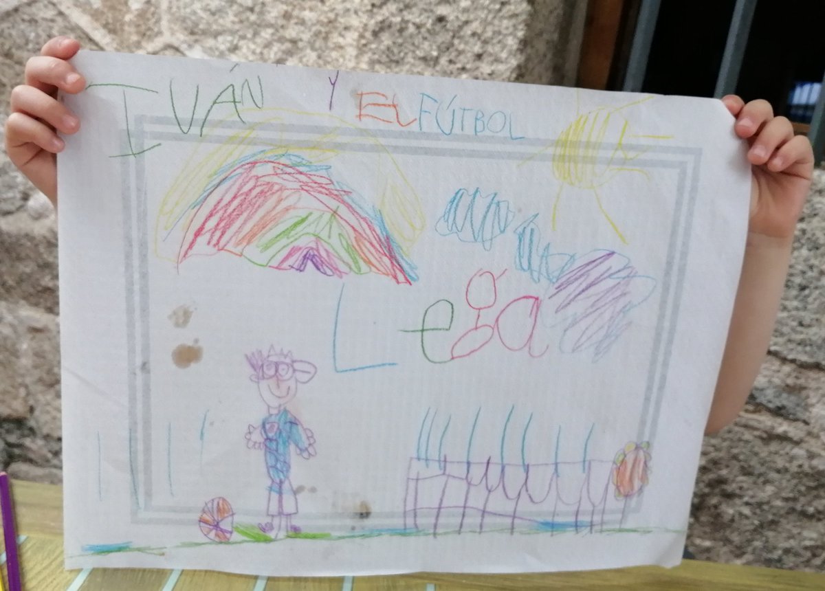 1984laury's tweet photo. #AúpaLega mi hijo os manda este dibujo del Lega marcando un gol. Vamos @CDLeganes!!! https://t.co/xr9M5Ohyq3