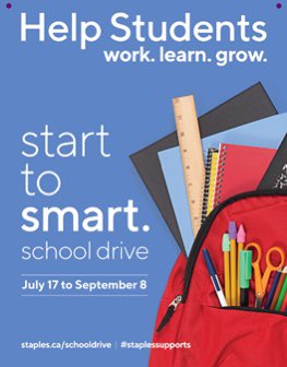 kiwanisofwl's tweet photo. Please donate at your favourite Stapkes Canada store today to help support children and youth with the necessary tools for learning. #kidsneedkiwanis #BackToSchool #kiwanisofwestlincoln https://t.co/PTC1Eku3Za