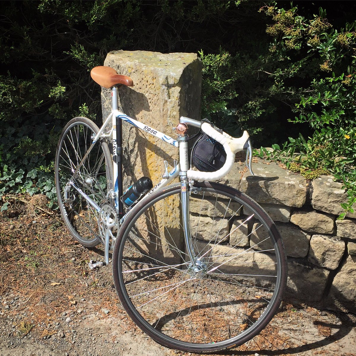 Rosa may be a mishmash of parts but she rides a dream handling roads, gravel and farm tracks with fun and ease...great ride out today...I Love this bike.🌞