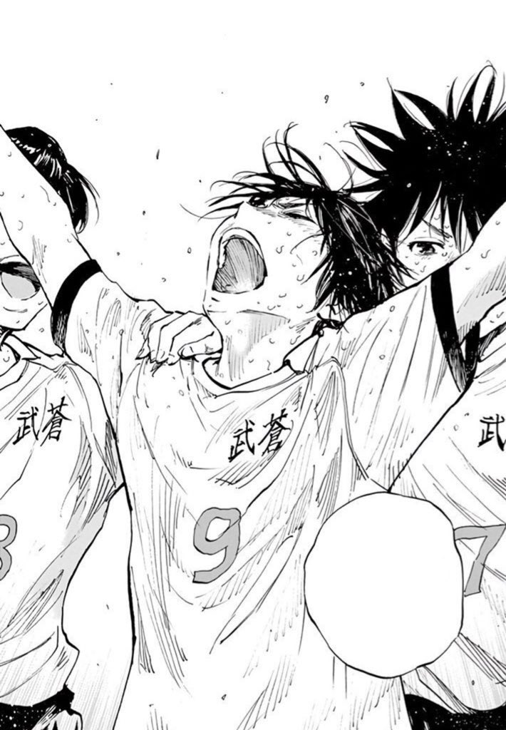 Be Blues! (manga, 415 chapters, ongoing)Be Blues excels at portraying the beautiful sport of football in a realistic light. The matches themselves flow really well through great panelling and art and the mc’s character arc is pretty unique.