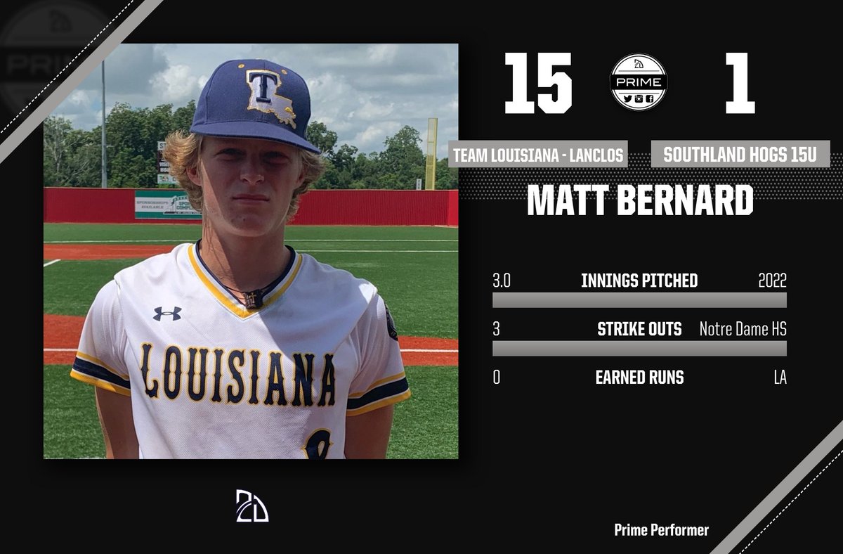 2DsportsbsbLA's tweet photo. ⭐️ #PrimePerformer ⭐️
@team_louisiana @mattbernard12
#TriStateUnderclass https://t.co/wUatVUPUOW