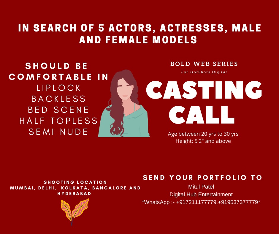 HubLavel's tweet photo. Uranget Requirement For Webseries
Netflix, Hotshots and Ullu
#Model #artists #actorlife #Actor #celebrity #Bollywood #covide19 #modeling #anchors #actress #singer #mumbai #Dehli #Kolkata #Bangalore #Tikotok #tiktokindia #actorlife #Actorss #celebritystyle #catalouge https://t.co/EbP7DS57WC