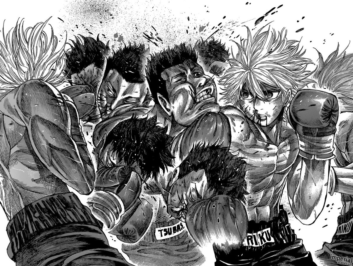 Rikudou (manga, 94 translated chapters)Very underrated boxing manga with mature and darker themes. The manga has 240 chapters in total but the translated chapters so far have been amazing so far and i’m really interested to see where it goes.