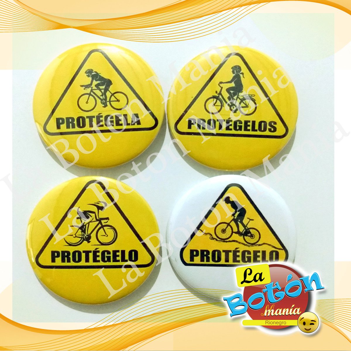 Labotonmania's tweet image. Botones pin. 5.5 cm diámetro. Ventas al MAYOR Y DETAL. En Rionegro. Envíos a todo el país.
#botonespromocionales #botonespublicitarios  #botonespersonalizados #botones #chapas #publicidad #rionegro #protegelo #ciclistas #cuidado #encicla #amolabici #ciclismo
