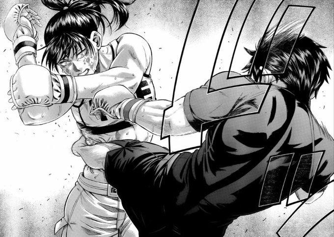 Teppu (manga, 35 chapters, completed)If you’re looking for something short and of great quality then this is perfect for you. This women’s MMA manga has nice art, very dynamic fights with great choreography and a solid female cast which is kinda uncommon in sports series.