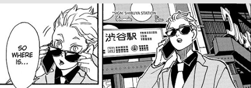 hq 402

why is no one talking about how yaku came off the plane in a full suit?? did he fly first class???? i googled it and moscow to tokyo is almost a 10hr flight 
