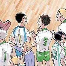 hq!! chapter 402 - a closer look (2)
• daichi's friends: michimiya and ikejiri
• libero boys: akagi and watari
• giant babies: hakuba, hyakuzawa, aone
• captains: suwa and moniwa