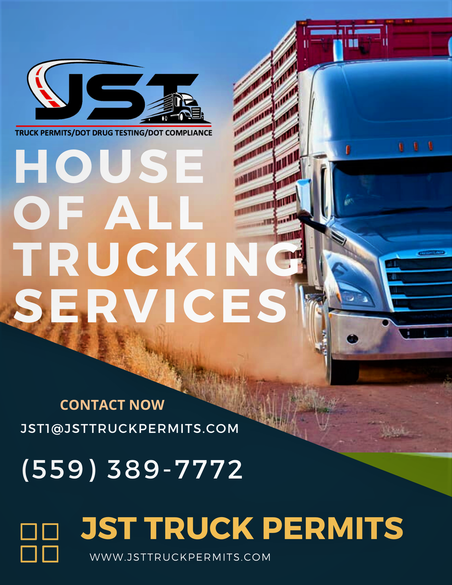 JstTruck's tweet photo. JST Truck Permits is a complete house of all trucking services.
Contact now: jst1@jsttruckpermits.com
Visit: https://t.co/pGIzQx1dm3
#IRPplates #IFTAfueltax #2290filing #DOTdrugtesting #Alltruckingpermits #UCRfiling #MCS150 #supervisortraining #punjabitruckers #desitruckers https://t.co/fnVLbtlrGL