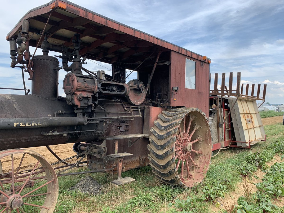 Lanc_ext_Jeff's tweet photo. Anybody guess what’s happening??  
Natural soil fumigation with the steam from the old steam tractor. A fairly common practice in the Amish community. Carrots will be seeded in this field on Monday!! https://t.co/8lkxQaDj5p