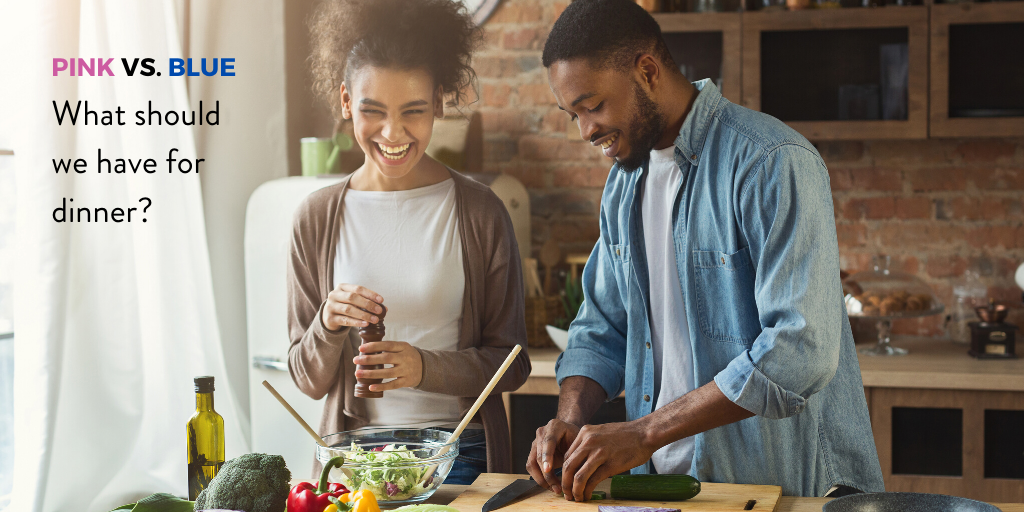 loverespectinc's tweet photo. Pink vs. Blue round two! What should we have for dinner? Tell us, what do you really mean by this phrase, and does your husband or wife mean something different?
#marriage #pinkvsblue #loveandrespect https://t.co/cSKu8zMawY