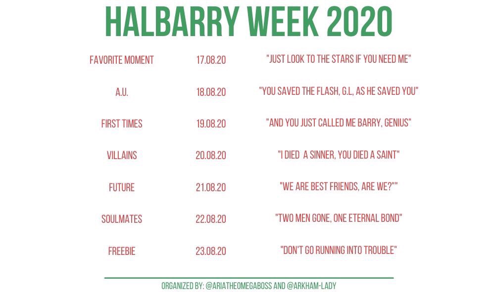 cahhdmus's tweet image. Halbarry Week 2020!!

For more information, check this link below:
ariatheomegaboss.tumblr.com/post/621559746…

#halbarry #barryhal #TheFlash #greenlantern #greenflash