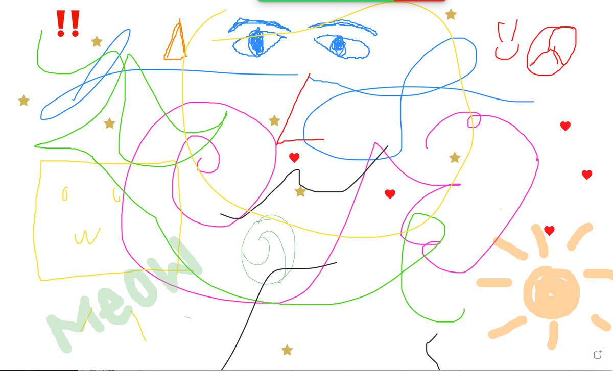 my_chyp's tweet photo. Describe this piece of art in 3 words.
โก๏ธ Group art project!๐ฉโ๐จ๐จ๐จโ๐จ
During an activity at chyp's virtual summer camp, each camper got 5 seconds to make whatever mark they wanted on zoom.
#trythisathome #weekendidea #groupactivity #camp #artcamp #summercamp #artpiece #artists https://t.co/YmQEJGrKfn