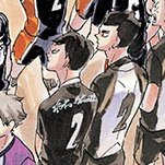 hq!! chapter 402 - a closer look (3)
• wing spiker boys: nozawa and sasaya
• ushijima and kita shhh ?
• no. 2 and mb: omimi and washio
• pretty setters: oikawa, akaashi, yahaba, semi