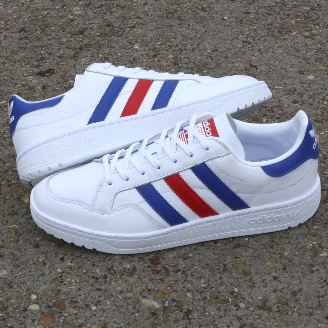 80s Casual Classics on Twitter: "Check out these fresh adidas Team Court in a fresh white with red blue stripes. These simple, sporty adidas Trainers are designed for all-week wear. Don't