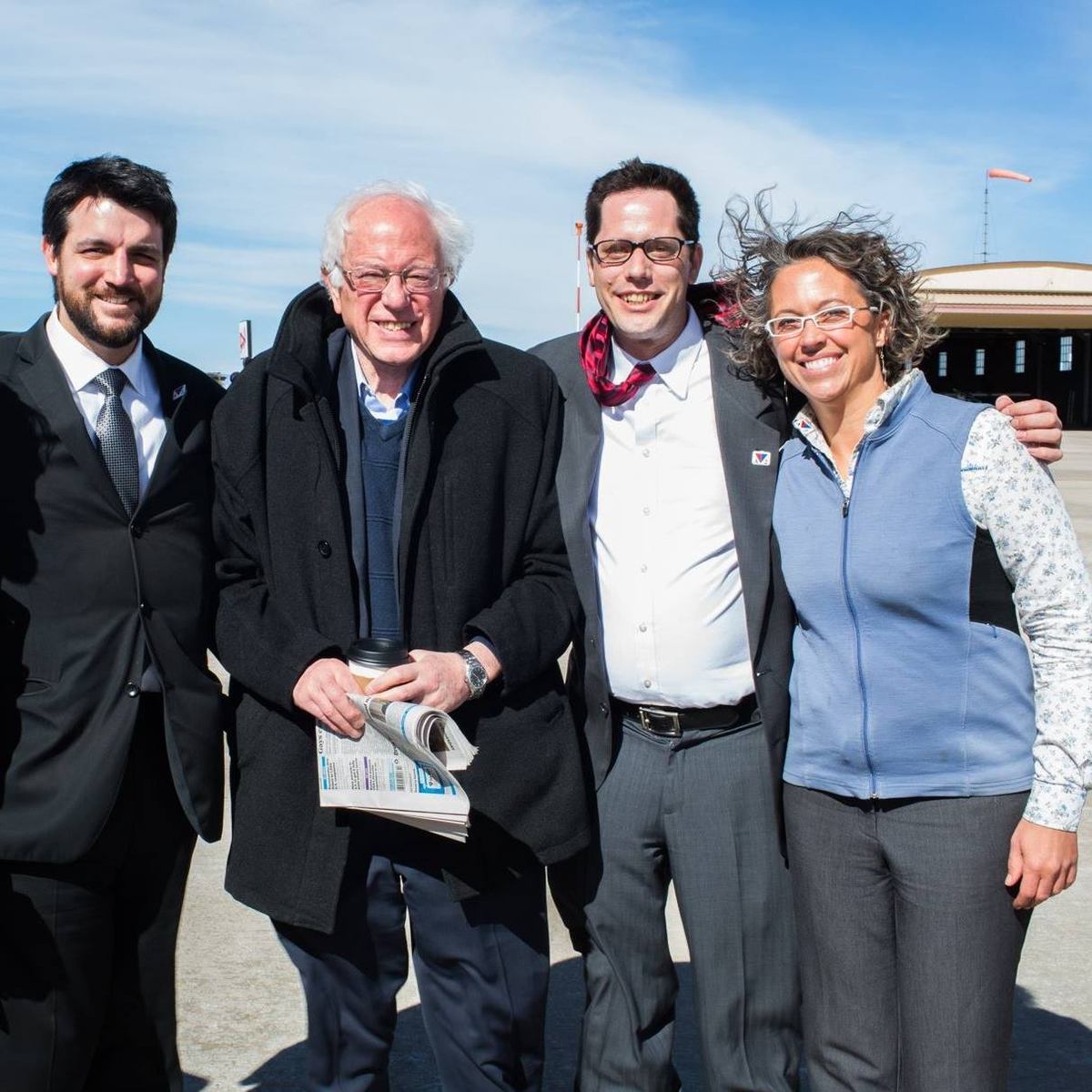 2littlestbirds's tweet photo. @ThatEricAlper Feelin the Bern! I was driving motorcade for his Laramie, WY campaign stop. Very cool experience for an honest, kind, gentleman. https://t.co/3Ad6nBzbLT
