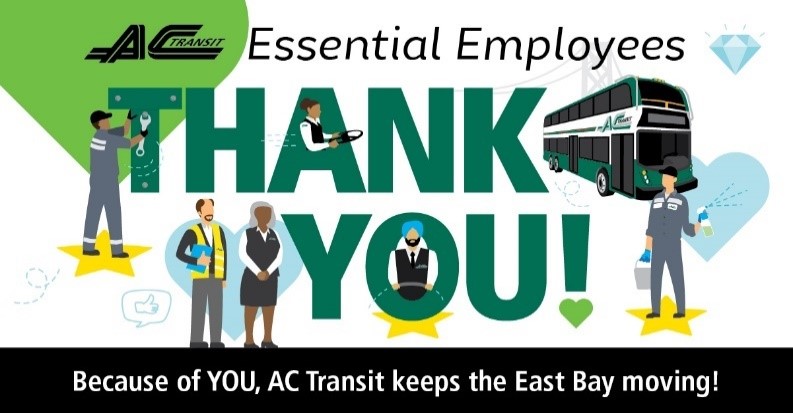 It's never too late to share appreciation! Our amazing operators, service teams and mechanics provide essential service to the East Bay community. You can thank them here: 

ow.ly/v0lz50AAF7y