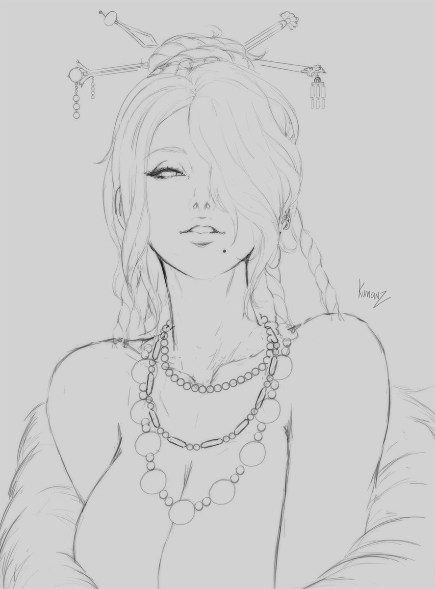 Current #wip standard outfit + something e x t r a ? #sketch #finalfantasy 