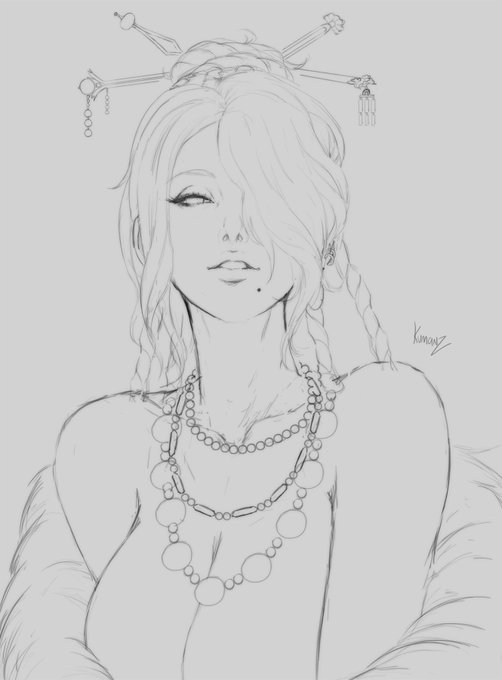 Current #wip standard outfit + something e x t r a ? #sketch #finalfantasy 