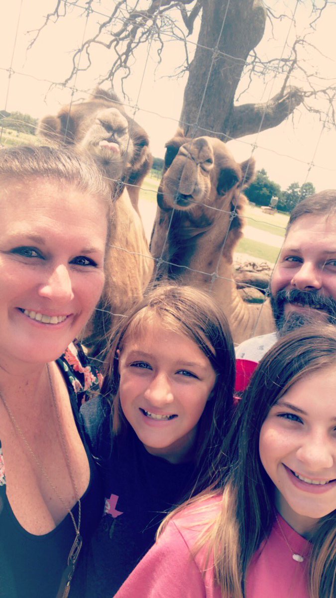 candaceinclass's tweet photo. How’s this for an Animal Selfie? We had a blast at the Grapeland Animal Safari. #USESummer #StallionsDeserveIt https://t.co/alHDAJK16Y