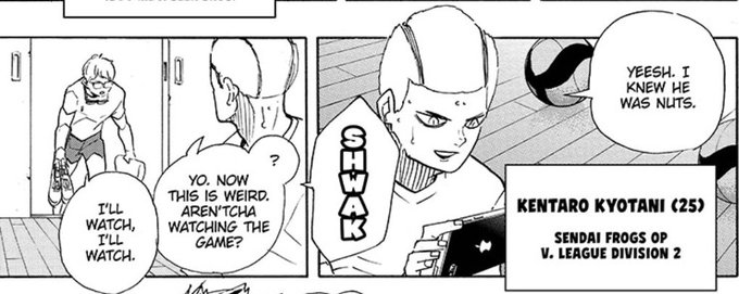 THIS ACTUALLY STOPPED ME FROM FUNCTIONING. KYOTANI AND TSUKISHIMA BEING TEAMMATES. KYOTANI AND TSUKISHIMA BEING TEAMMATES AND "FRIENDS" ONE OF HQ PLOT TWIST YET IM GLAD IT HAPPENED BUT KYOTANI SWEETIE WHY DID YOU MAKE UR HAIR LINE LIKE THAT.. I KNOW YOU LOVE VOLLEYBALL HSKSHDJDHD 