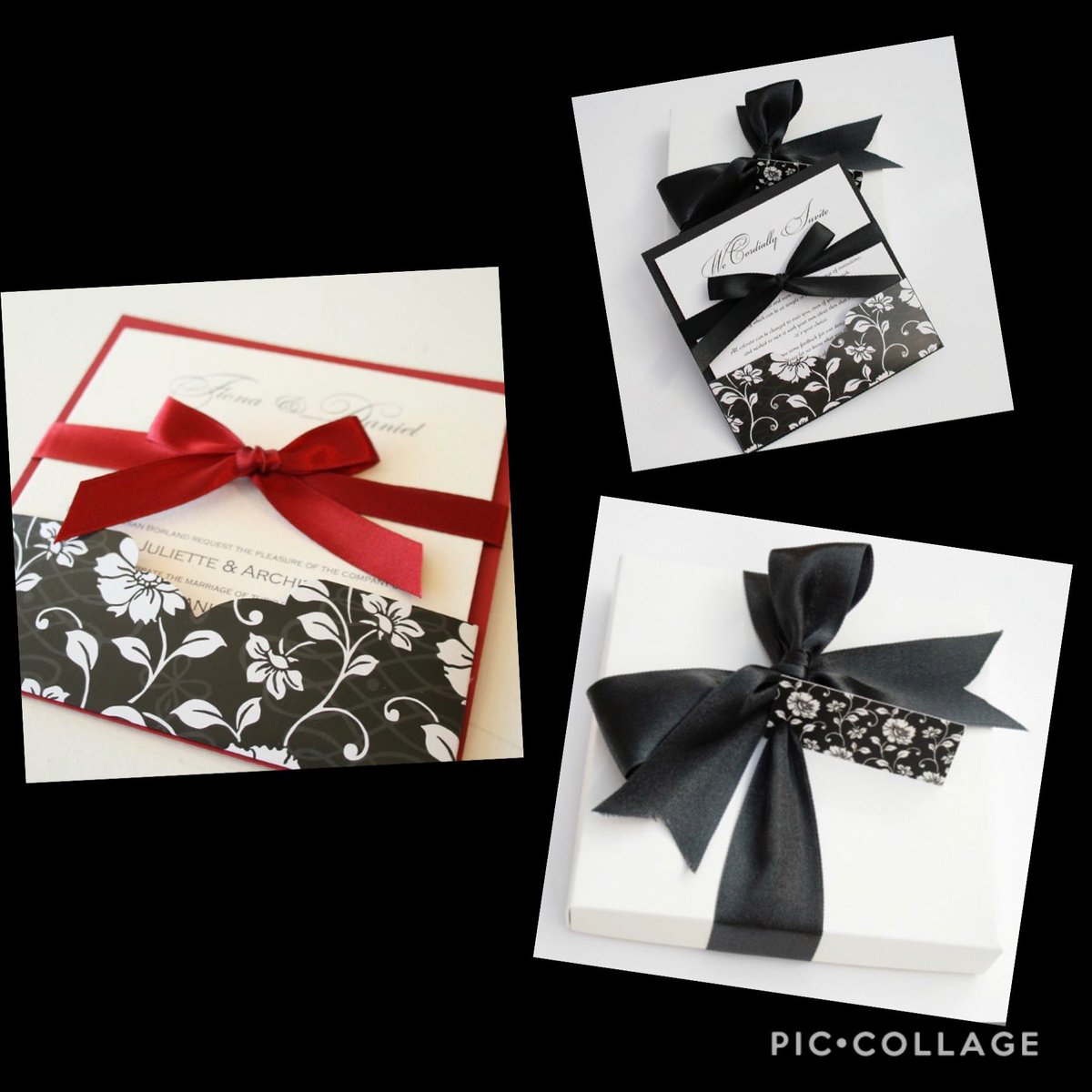 HandmadeBy_me's tweet photo. I love these elegant invitations! They can be made in a variety of colours and can be finished off with a beautiful tissue lined box complete with a satin bow   🎀  https://t.co/bmJr8Cc1E9 https://t.co/Rf3wWwbwuE