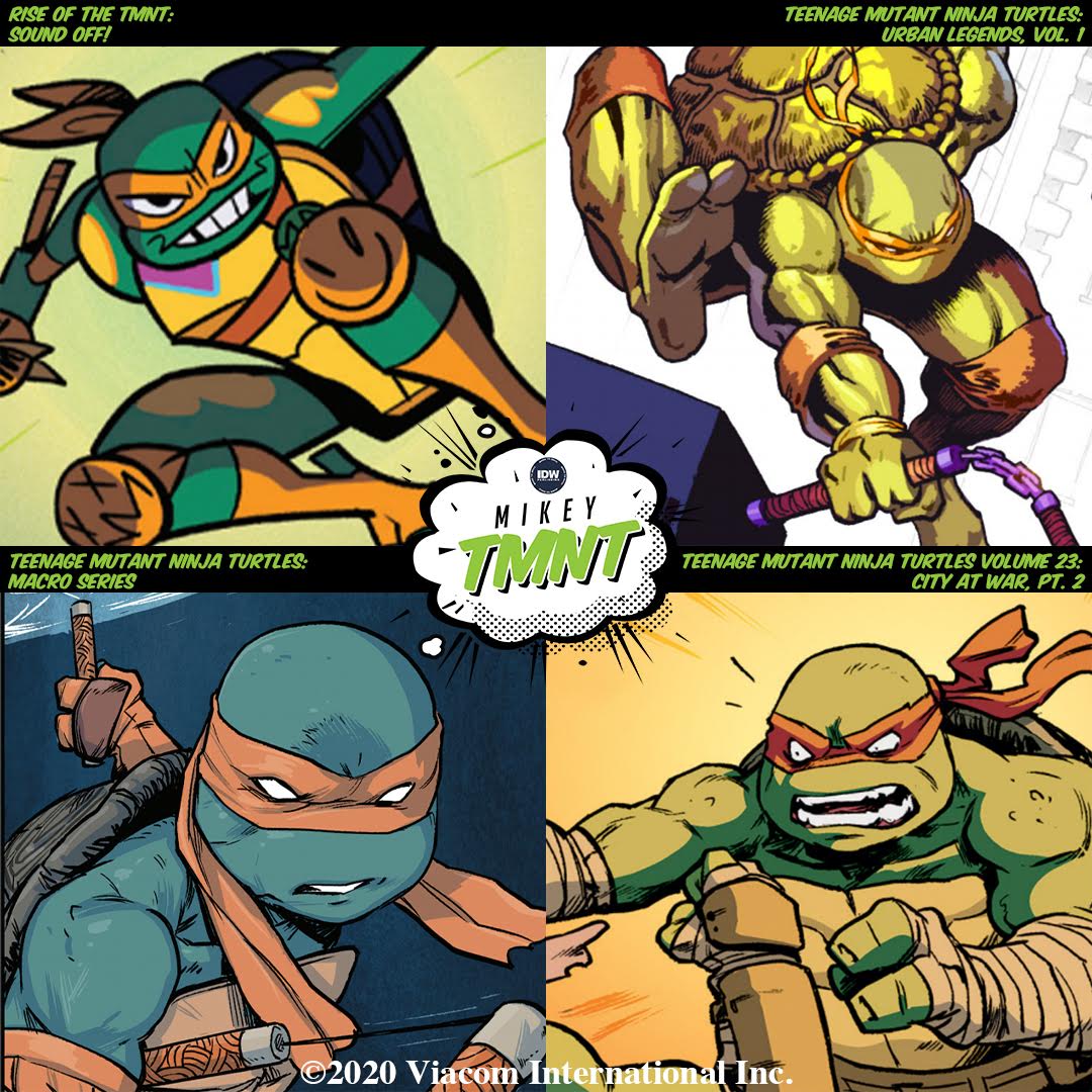 Cowabunga, it's Michelangelo! What is your favorite TMNT comic series  featuring Michelangelo? Watch the Draw a Teenage Mutant Ninja Turtle!  #SDCCatHome panel on Comic-Con International's YouTube page on Friday,  7/24! 🐢 https://t.co/Z5y9vF2y4R, image size:1080x1080