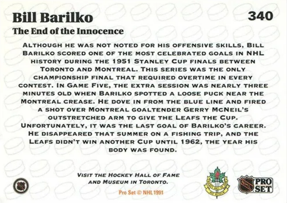 When the Tragically Hip's Gord Downie sang "I stole this from a hockey card..." he meant it literally 🎶

cbc.ca/1.5652598