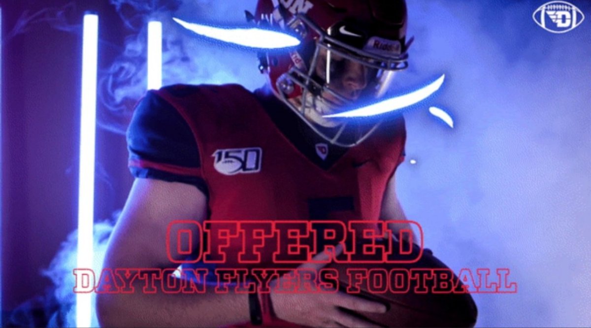 PotockiEthan's tweet photo. I am truly blessed to have received my first D1 offer from Dayton University! A big thanks to @JimCollins_FB https://t.co/QxaSXUMDQd