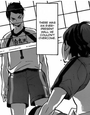 one of oikawa’s most defining traits is the fact that he, though physically adept with great sense of the game, is not a genius when it comes to volleyball. said geniuses were a “wall he couldn’t overcome”