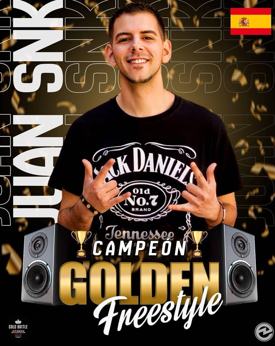 InfoFreestyle2's tweet photo. ¡CAMPEON! 🏆
JUAN SNK 🇪🇸 es el campeón de GOLDEN FREESTYLE, la competencia online organizada por GOLD BATTLE, tras vencer en la final a MC MEN 🇪🇸.
¡Felicitaciones! 👏🏻
#GoldenFreestyle 🇪🇦🌎 https://t.co/dvi3YvuNss