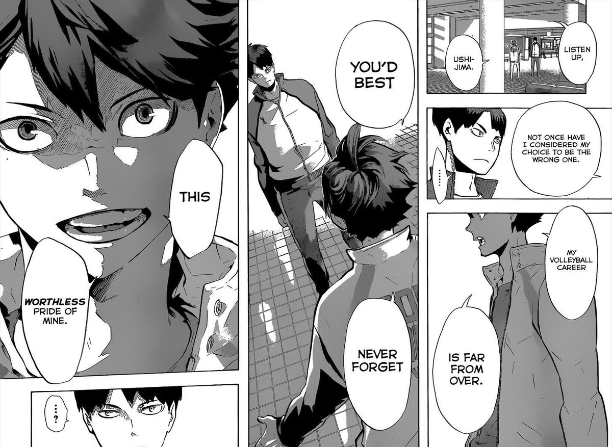 but oikawa never doubted his capabilities as a team mate. it’s his talent as an individual which he wanted to make bloom. his insecurities stemmed from going head to head with genius /individuals/. not their /teams/.