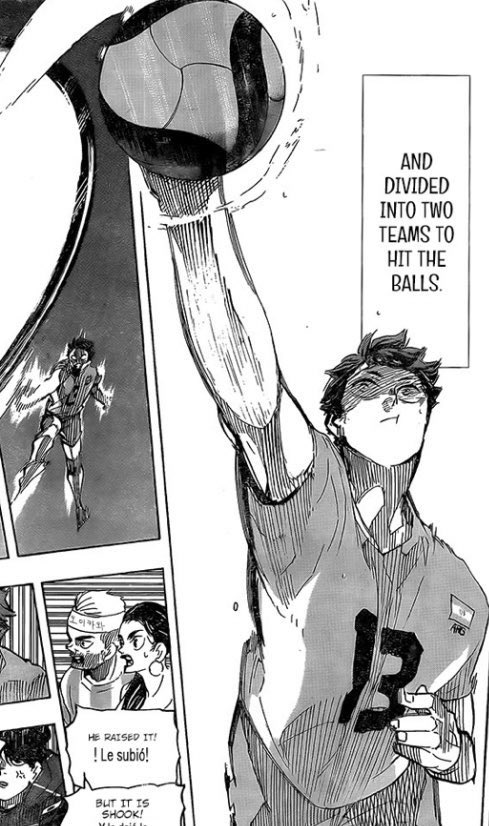 oikawa isn’t shown to make a set — a move made to facilitate the team. we see him serving: a solitary move. in his last moment, he’s finally facing the geniuses alone. even though it doesn’t result in a point, it still “throws them off balance”