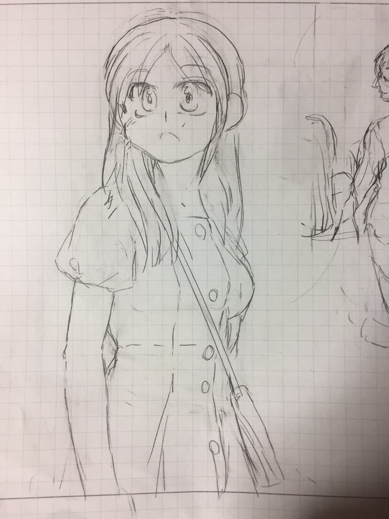#このタグを見た人はラフ画とその完成絵を見せる こう 