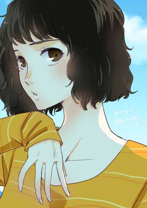 ラクガキ二つ目 こんなに暑くなると思わなくていつもの長袖着てきちゃったっていう川上先生 