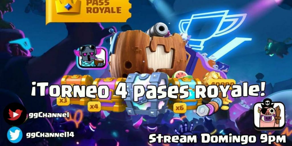 marceloclashcr's tweet photo. Hey ggClashers, @ggChannel14 hará un TorneoStream + Sorteo x 4PasesRoyale esta Noche 😍! 
Requisitos:
▪️Seguir a:
@MarceloClash4
@ggChannel14
▪️Etiqueta 3 amigos
▪️Sub: YT: https://t.co/TJHYbHYk3K 

Dar 🔁 y ❤

+ Info:
 envíenle los screenshots a @ggChannel14🔥
9pm🇵🇪🇲🇽/11pm🇦🇷🇧🇷 https://t.co/UYGlFelE6Y