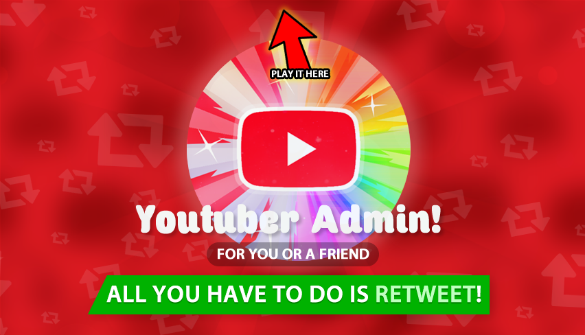 Studiolo On Twitter For The First Time Ever We Re Hosting A Free Youtube Admin Gamepass Giveaway For You Or A Friend Want A Chance To Win Then Retweet This Tweet And - roblox admin gamepass image