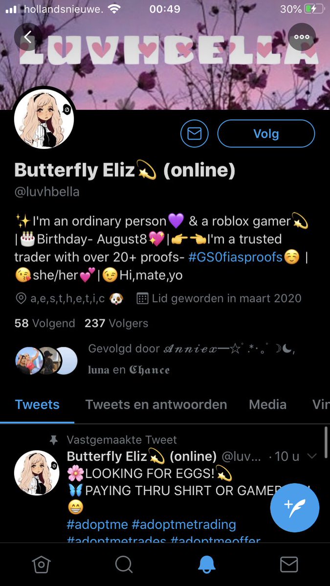 Kutzoois's tweet photo. Awe our little scammer is private now🥺 Can’t handle the hate?😍 y’all retweet! (Sorry it’s Dutch) 
#adoptme #adoptmetrades #adoptmetraders #adoptmetrading #adoptmegiveaway #adoptmegiveaways #royalehigh #royalehighgiveaway #royalehighgiveaways #royalehightrade #royalehightrading https://t.co/jhEiOtSxrg