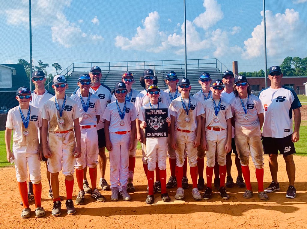 NWShockwave's tweet photo. @TopGunSports1 Gold bracket 13u 60/90 champs in Snow Hill, NC today.  Huge team effort!  #ShockwaveBoom @NWakeBaseball https://t.co/k4qJEqfrQz